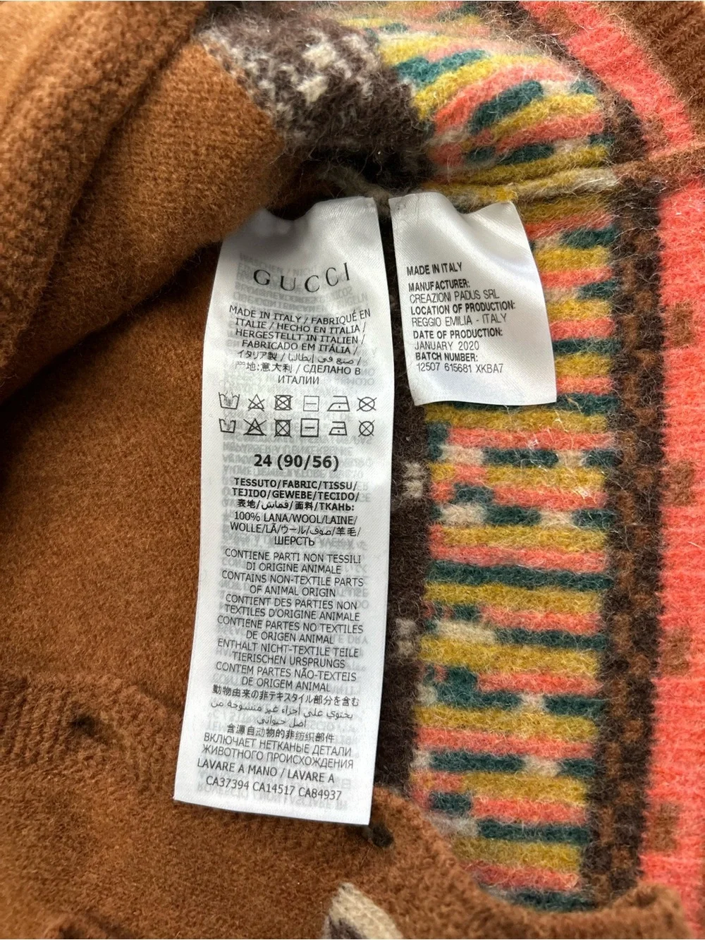 Gucci Kids Rust Brown Floral GG Knit Cardigan